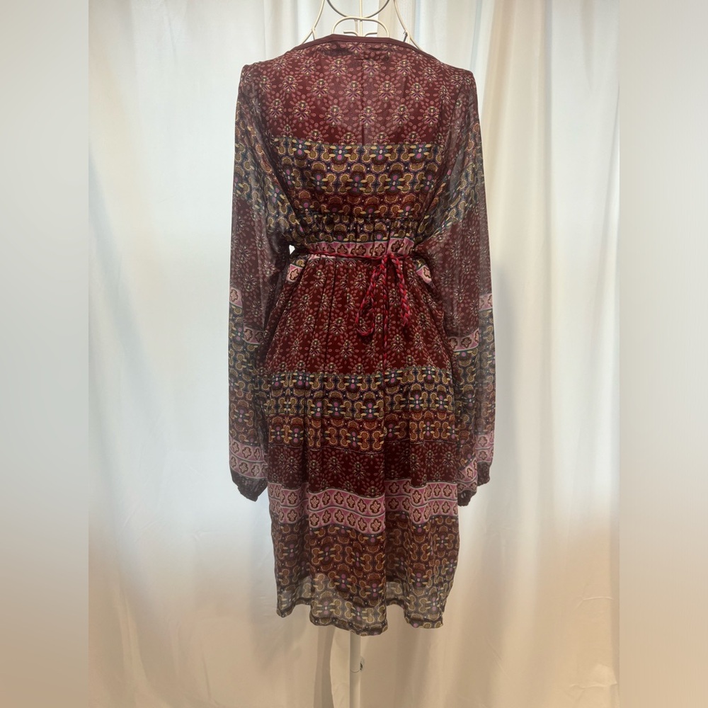 Bohemian Burgundy Dress - Picture 2 of 5